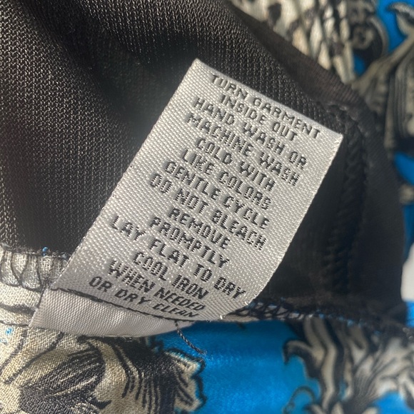 Vintage Signature by Larry Levine Pleated Patterned Floral Blouse Women's Size S - Picture 7 of 11